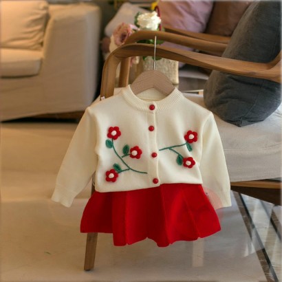 Ruiyao 3D Blume Langarm Pullover Ro...