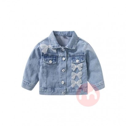 Misswinnie LACE BOW DENIM COAT