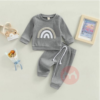 Sue Mia Waffle Rainbow Baby Top Hos...