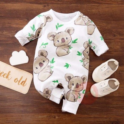 Lenbay Cartoon Koala Langarm Baby J...