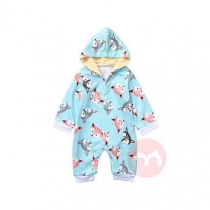 Dear Fubao Cute Fox Print Baby Kapu...