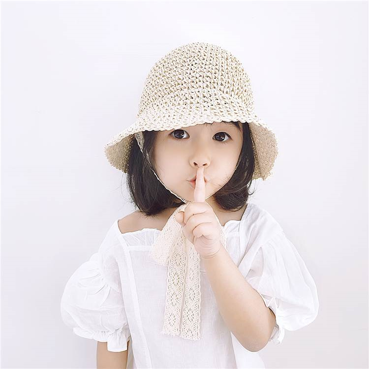 Zhenggang Spring and summer baby girls straw hat