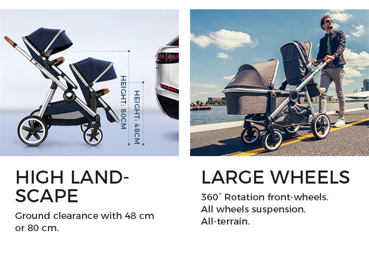 Qtus Q11 Doppelbettiger Kinderwagen