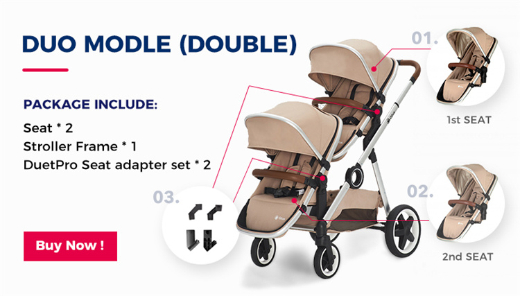 Qtus Q11 Doppelbettiger Kinderwagen