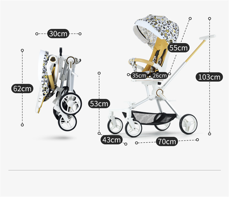 BEBELUX Ein klicker faltbarer tragbarer Babywagen