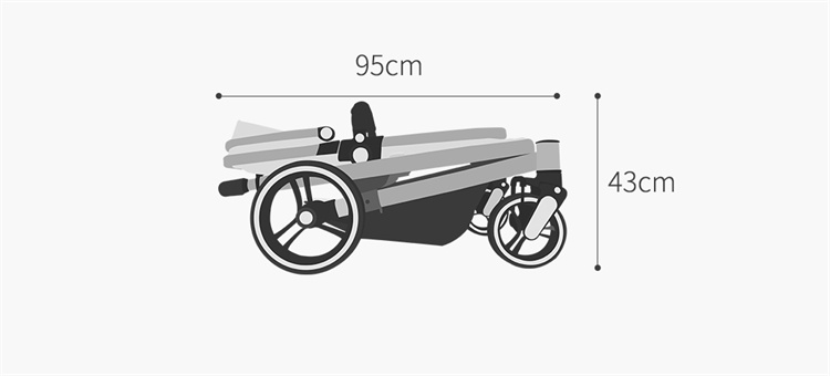 BEBELUX Drei -in -Einen faltbare Babywagen