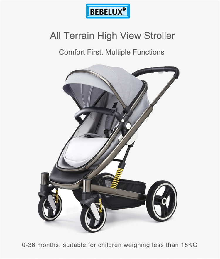 BEBELUX Drei -in -Einen faltbare Babywagen
