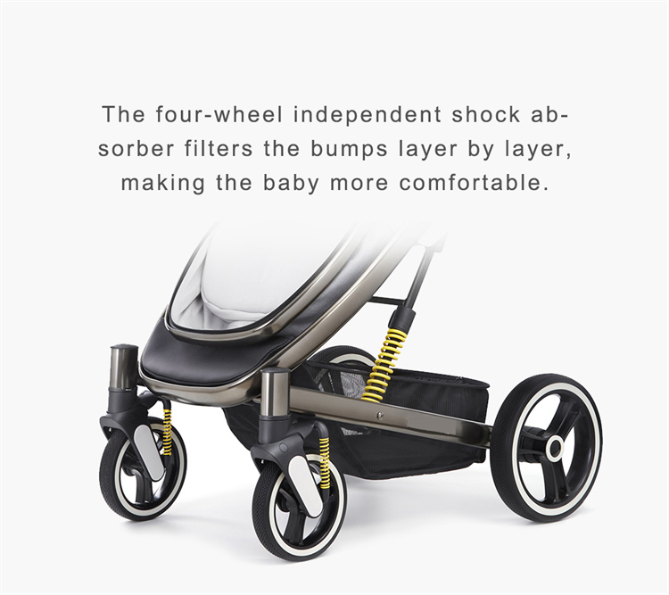 BEBELUX Drei -in -Einen faltbare Babywagen