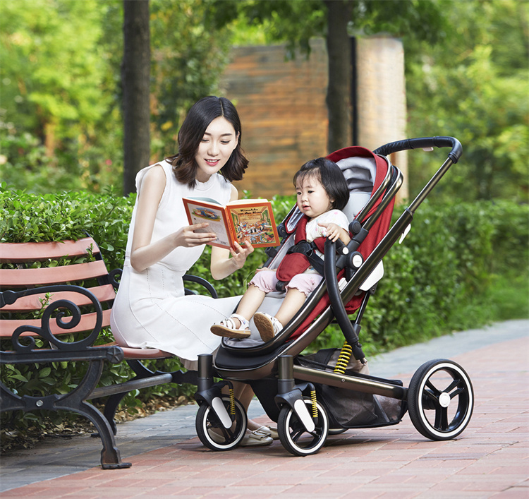 BEBELUX Drei -in -Einen faltbare Babywagen