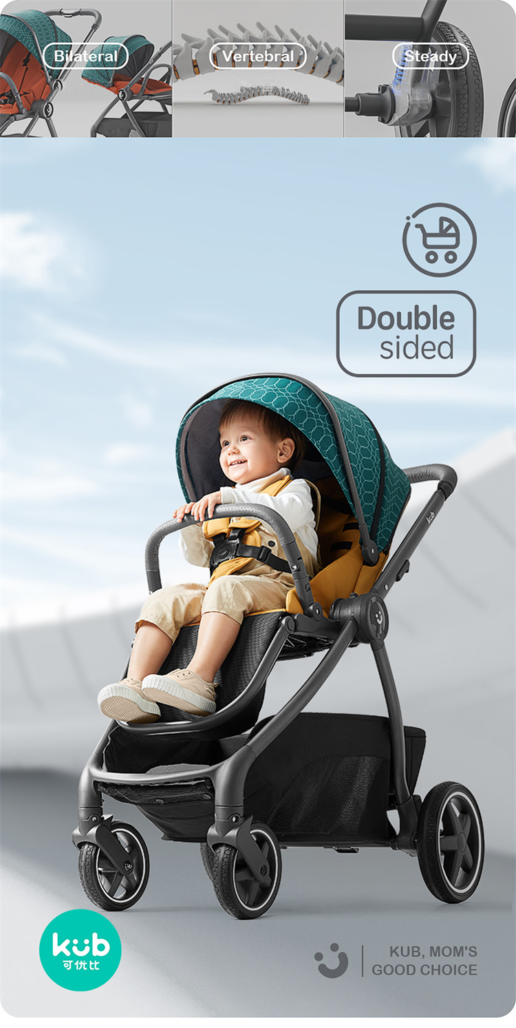KUB Hoch -Landschaft kann gefaltet und in einem Babywagen sitzen