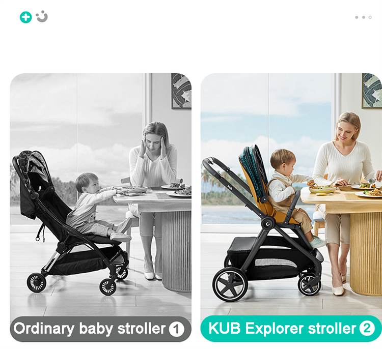 KUB Hoch -Landschaft kann gefaltet und in einem Babywagen sitzen