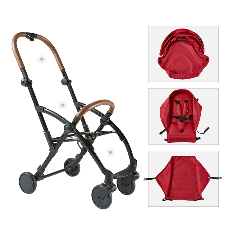 KUB Hoch -Landschaft kann gefaltet und in einem Babywagen sitzen