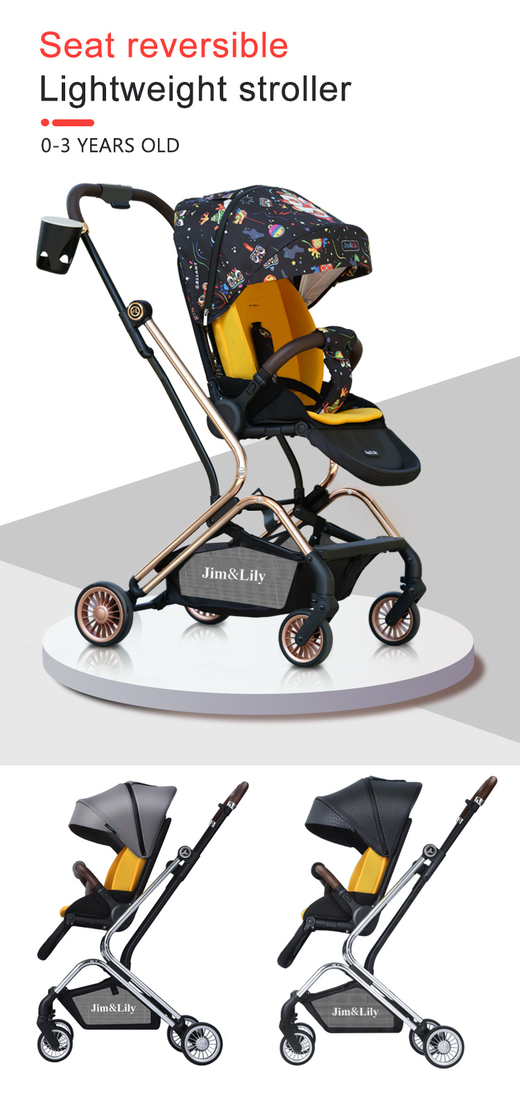 U'BEST High -Landschaft tragbarer Babywagen Eine Babywarte