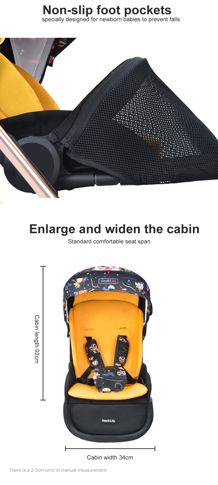 U'BEST High -Landschaft tragbarer Babywagen Eine Babywarte