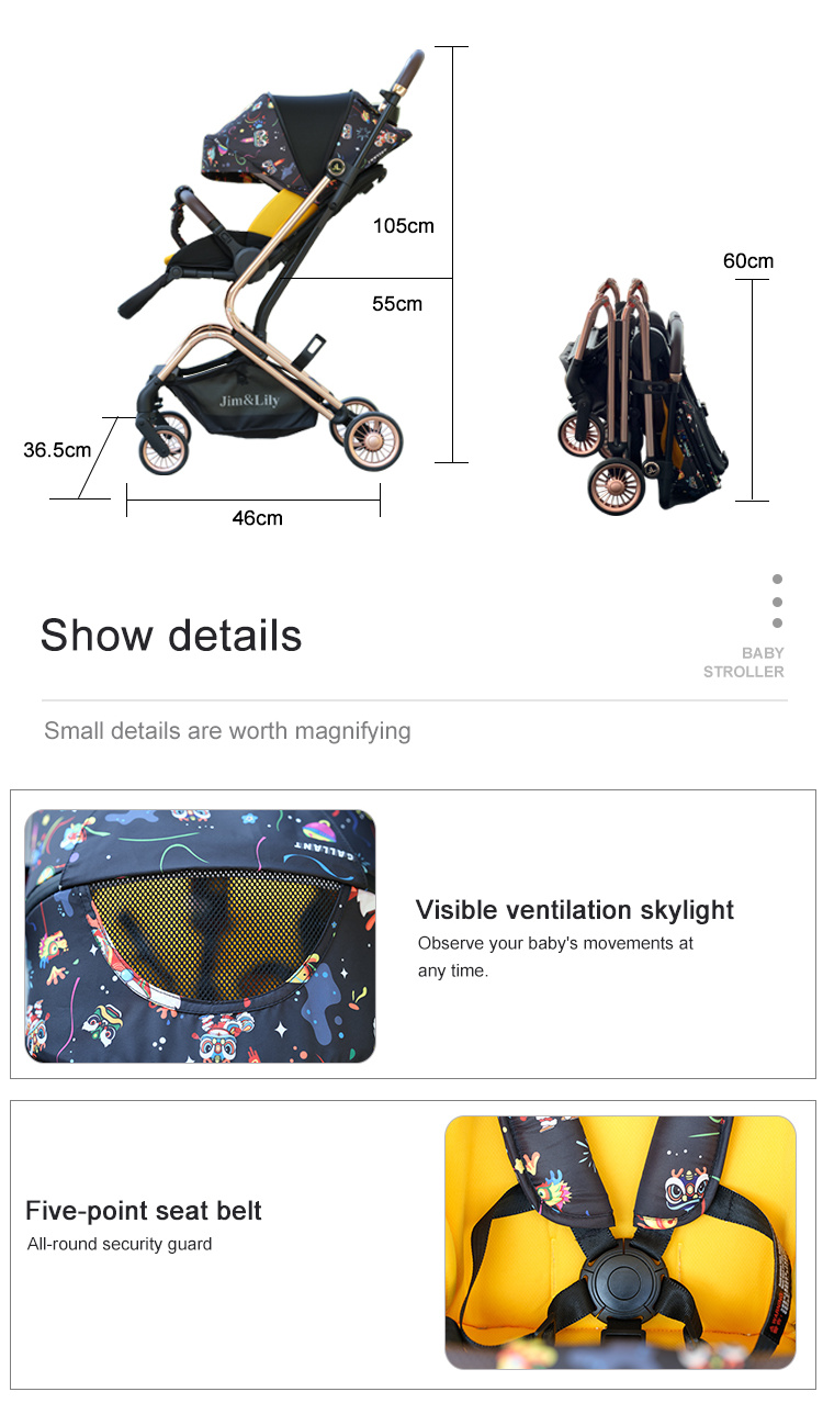 U'BEST High -Landschaft tragbarer Babywagen Eine Babywarte