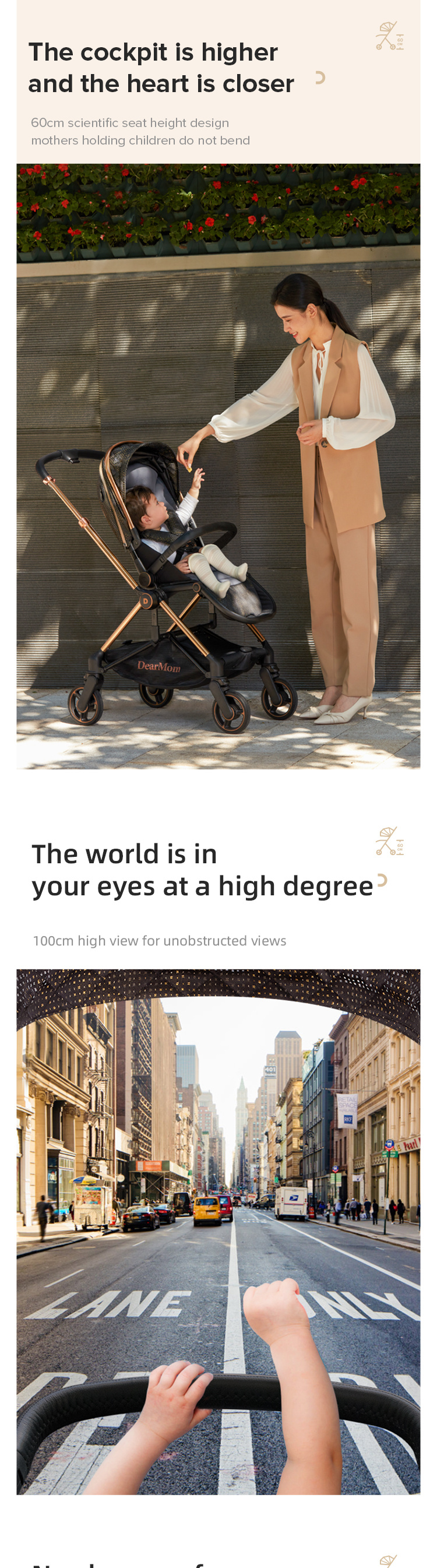 DearMom S6 Luxus hoher Landschaftswagen