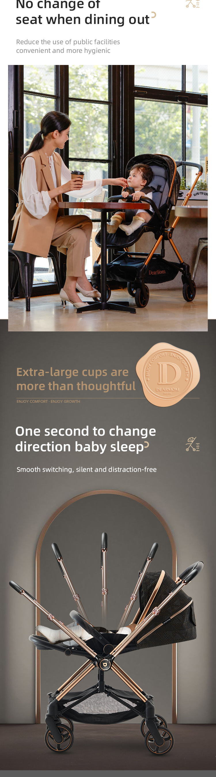 DearMom S6 Luxus hoher Landschaftswagen
