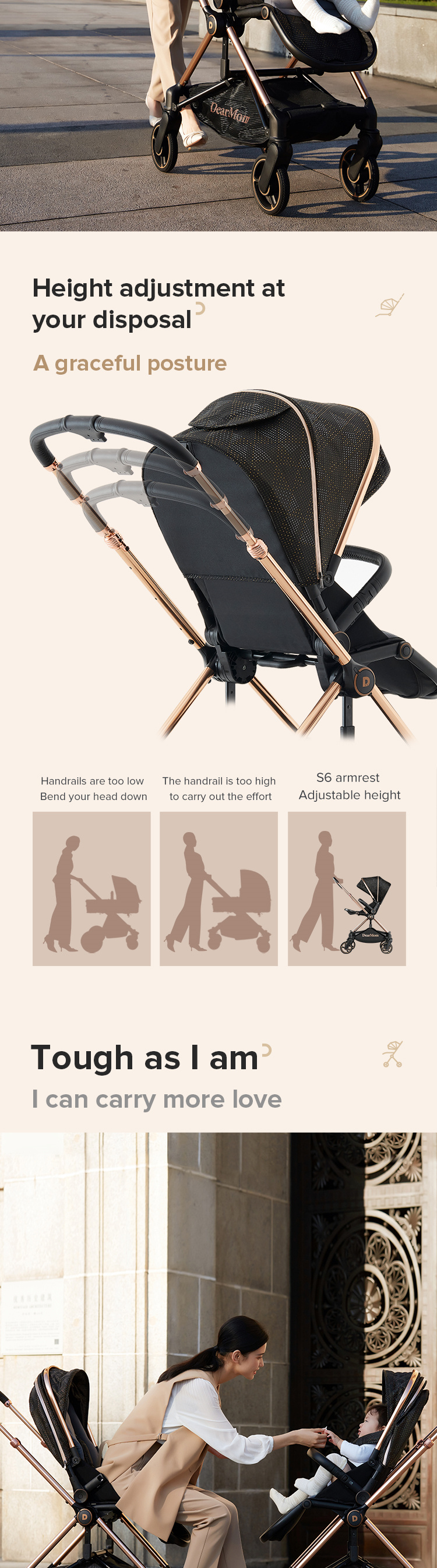 DearMom S6 Luxus hoher Landschaftswagen