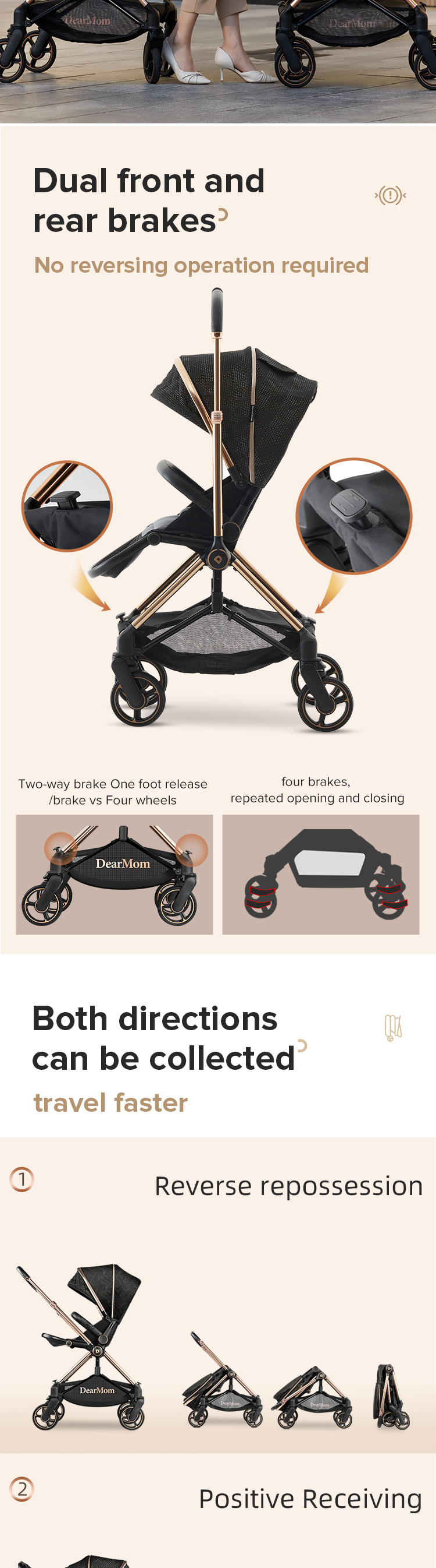DearMom S6 Luxus hoher Landschaftswagen