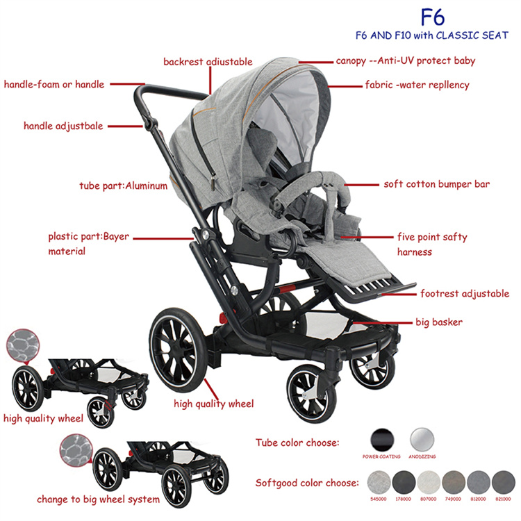 Gisili Zwei -Way Three -in -ein -faltbarer Kinderwagen
