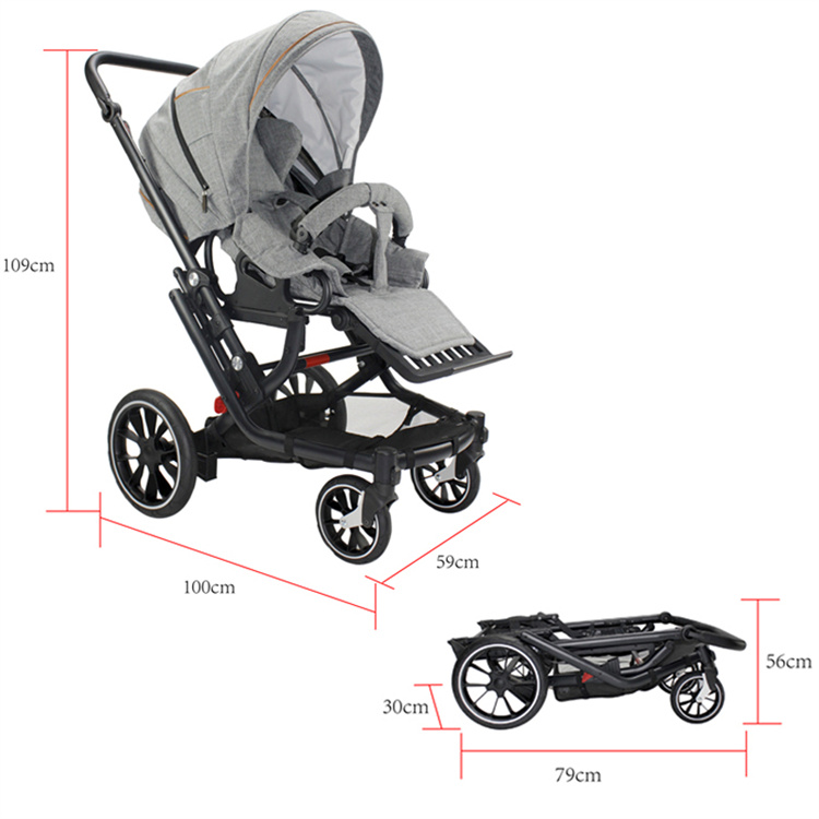 Gisili Zwei -Way Three -in -ein -faltbarer Kinderwagen