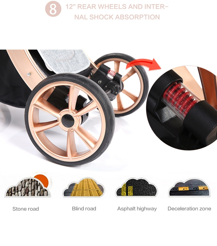 Coolov Deluxe Folding Multifunktioneller Kinderwagen