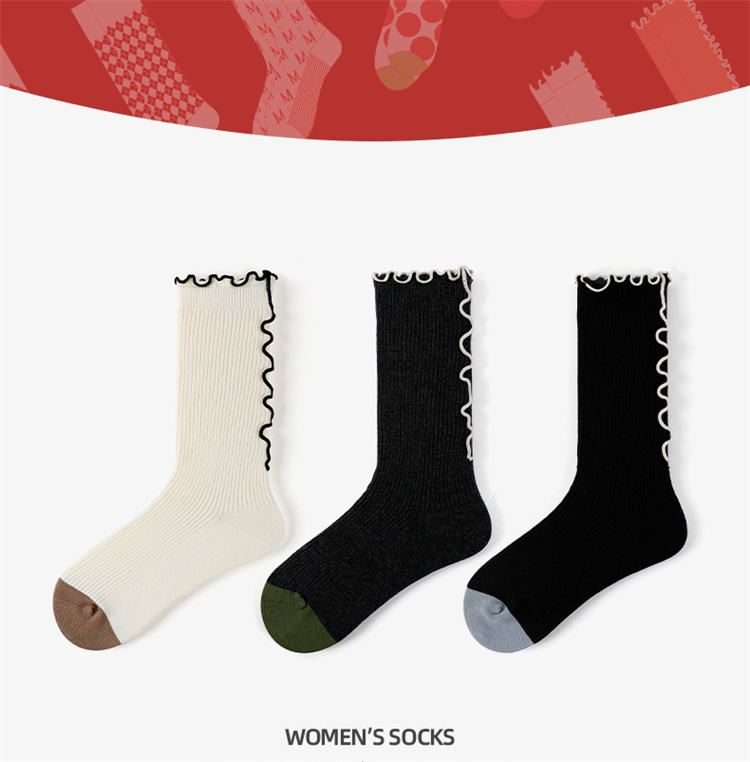 FY Weihnachtssocken: atmungsaktive und schnell trocknende benutzerdefinierte weiße Fancy Socken