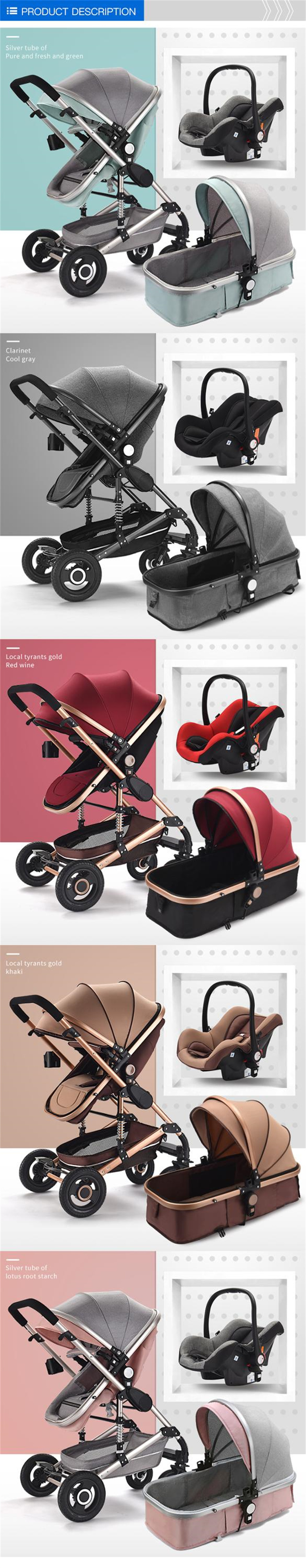 Wisesonle Leicht faltbarer Multi -Funktionen -Kinderwagen