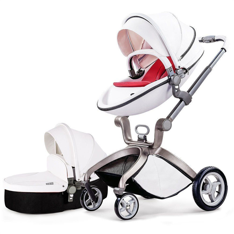 JTCP High -View Mode PU Eggor -Fell -Kinderwagen