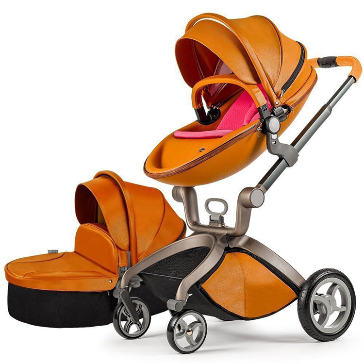 JTCP High -View Mode PU Eggor -Fell -Kinderwagen