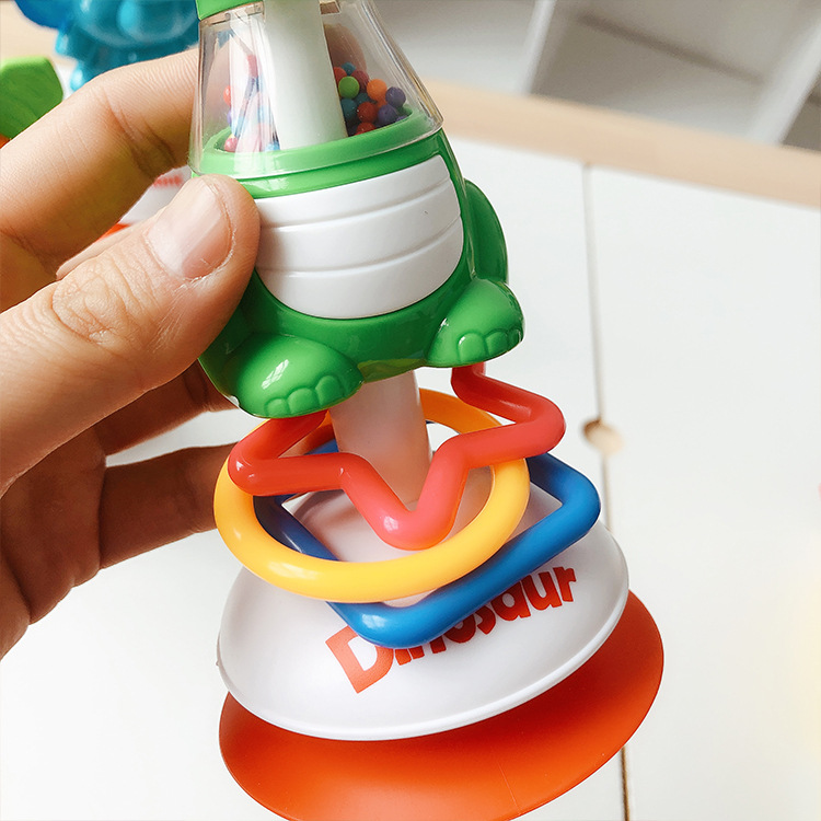 Tririver Kunststoff Baby Rassel Perlen Spielzeug Tisch Sauger Rasseln Säugling Esszimmerstuhl Saug Rasseln Kinderwagen Handheld Saugnäpfe Spielzeug