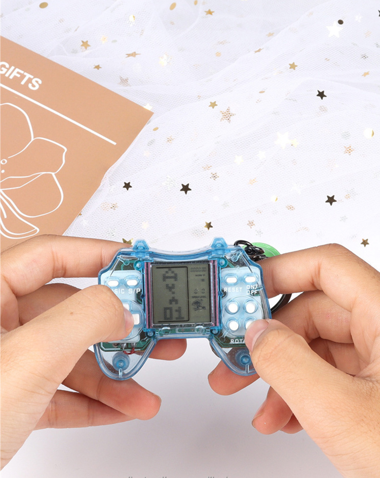 Retro Konsole Spiel Schlüsselanhänger Spiele Puzzle Videospiele Mini Handheld Anhänger Neujahr Weihnachtsgeschenk für Kinder