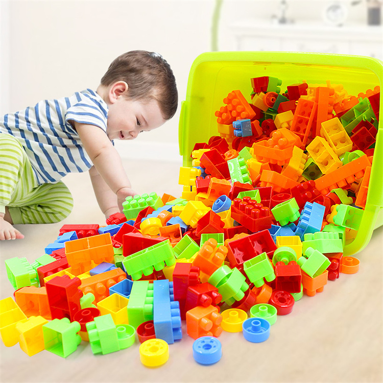 Elarve Kinder DIY große Partikel Kunststoff Bausteine Spielzeug montiert und eingefügt frühe Bildung Puzzle Kindergarten Geschenk