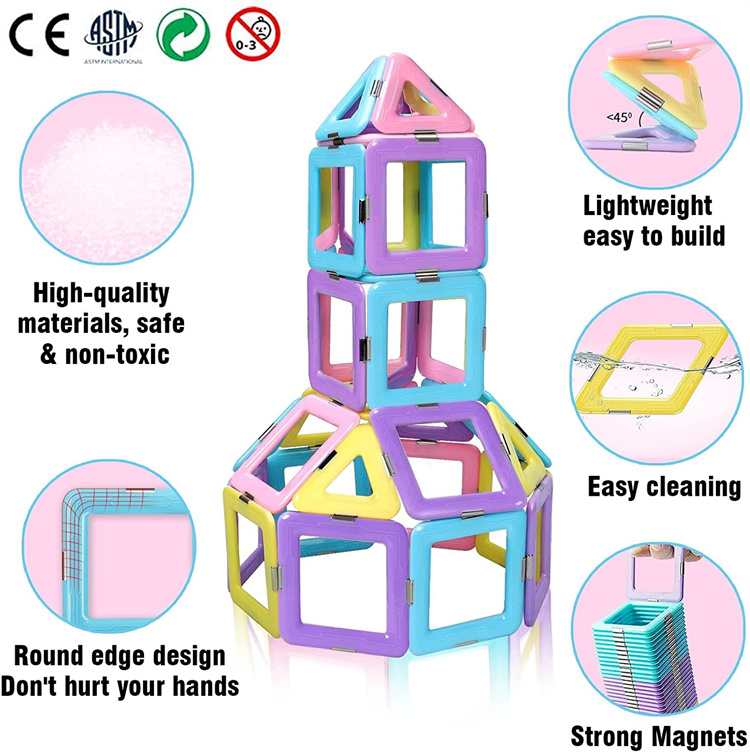 Elarve DIY Fliesen Attraktives Design Baustein Spielzeug Track Pipes Spielzeug Marmor Magnet fliesen Ball Run