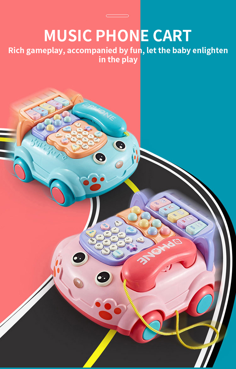 Simulation Baby Telefons pielzeug Kinder Intelligentes musikalisches Telefon Auto Cartoon Early Education Toys