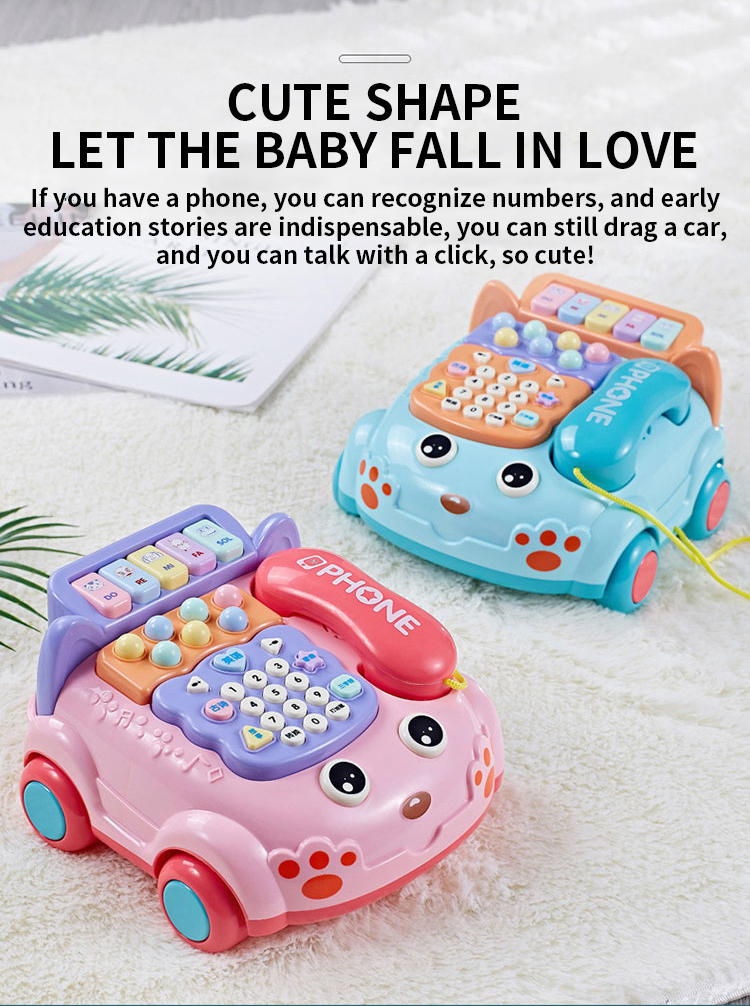 Simulation Baby Telefons pielzeug Kinder Intelligentes musikalisches Telefon Auto Cartoon Early Education Toys