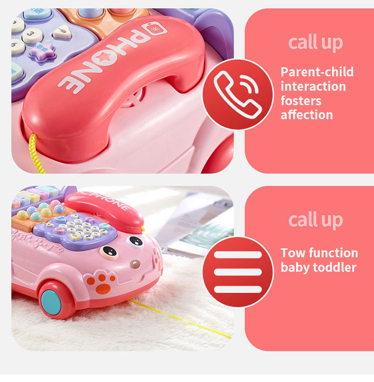 Simulation Baby Telefons pielzeug Kinder Intelligentes musikalisches Telefon Auto Cartoon Early Education Toys