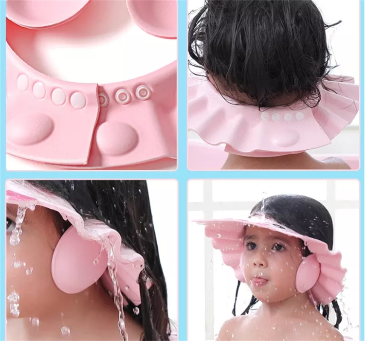 [2 Pakete]Verstellbarer Haar wasch hut Schutz Auge Neugeborenes Ohr Sicher Kinder Kinder Shampoo Schild Bad Kopf bedeckung