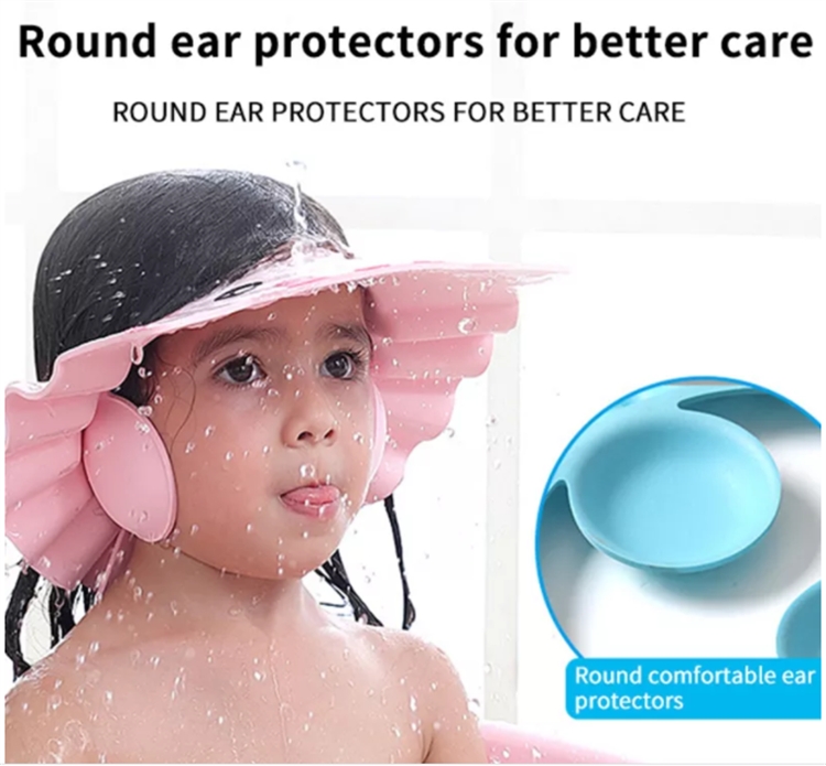 [2 Pakete]Verstellbarer Haar wasch hut Schutz Auge Neugeborenes Ohr Sicher Kinder Kinder Shampoo Schild Bad Kopf bedeckung