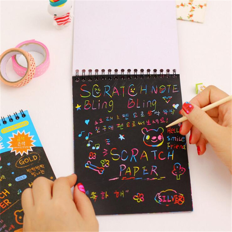 [3 Pakete]Preis Scratch Paper Note Kinder Mal bücher Magic Scratch Book Kinder Regenbogen Farbe Scratch Note Boo