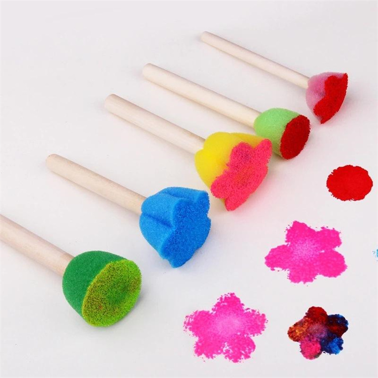 30PCS Kinder Graffiti Werkzeug Roller Schwamm Pinsel Malerei Kind DIY Siegel der Vorschule Kunst liefert Doodle Drawing intelligentes Spielzeug