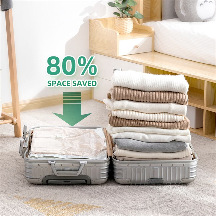 Kleidung und Quilt Transparente Vakuum-Aufbewahrung beutel für Kleidung Kleider schrank Platzsparende Kleidung Vakuum-Aufbewahrung beutel mit Pumpe