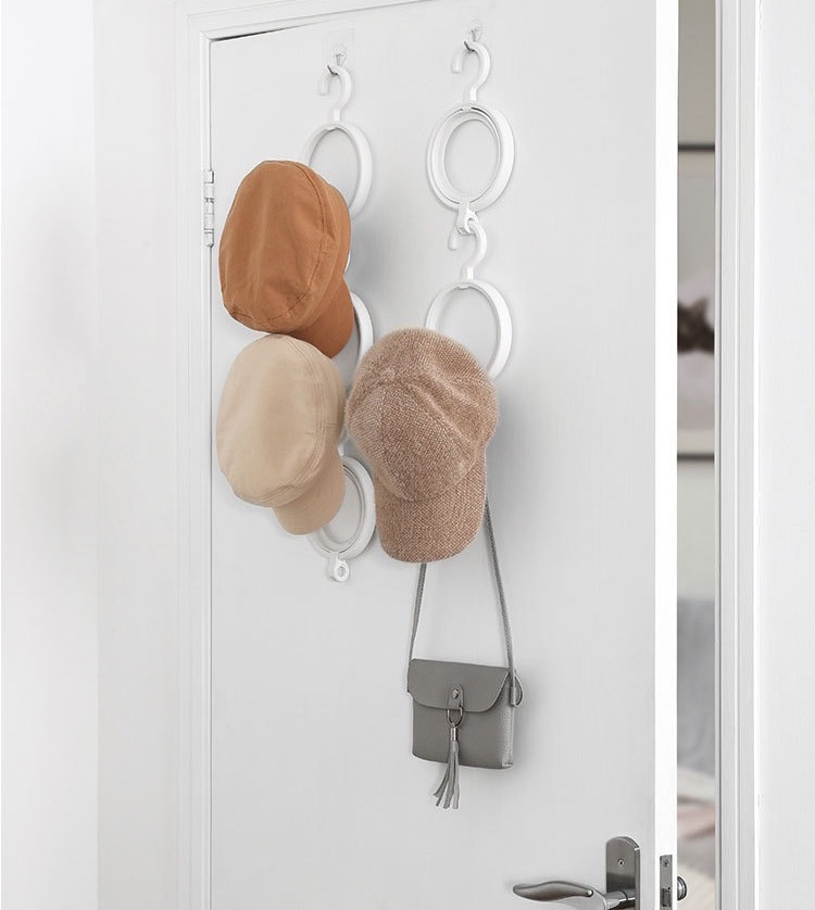 [4 Pakete]Klapp Haken Rack Für Schrank und Hüte | Tür & Wand Hut Verriegelung Organizer für Baseball Hüte, Handtuch, schal Closet