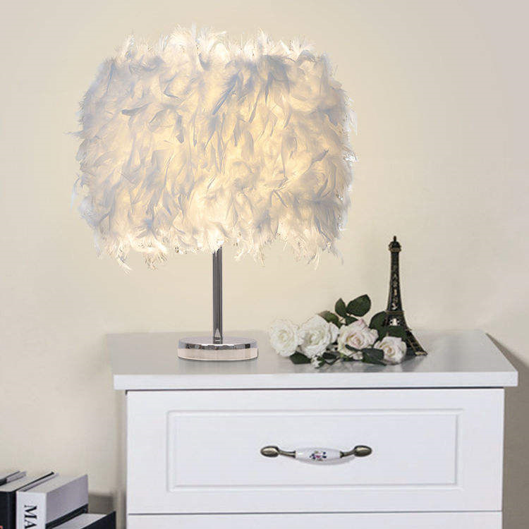 Lampe Modern Home Decoration Veren lamp Tafellamp Hochzeits dekor Personalisieren Schlafzimmer Tisch Feder lampen