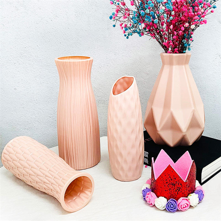 Neuankömmling Nordische Art Große Kunststoff-Blumenvase Kunststoff-Pflanzen vasen Hochwertige moderne Vase