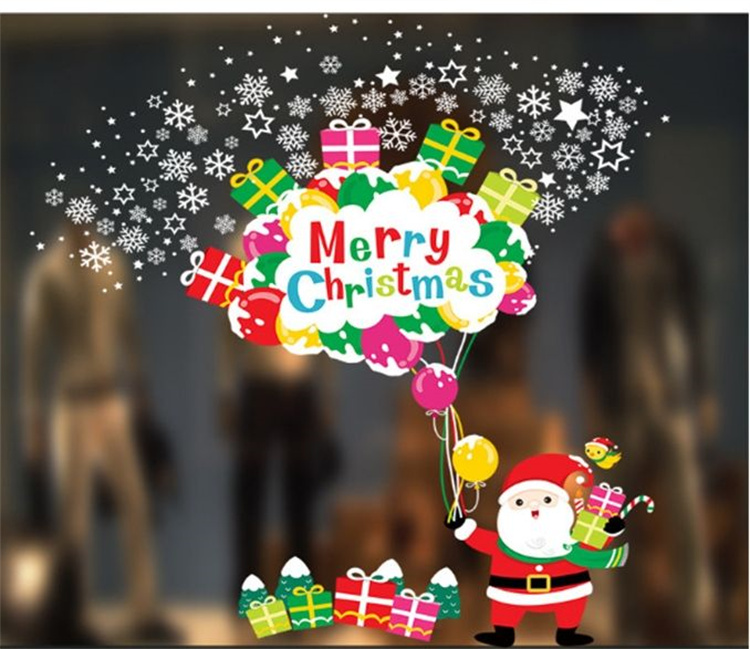PVC Weihnachtsbaum Wanda UF Kleber Weihnachtsszene Dekoration Fenster statische nicht trockene Kleber heilige Turm Dekoration Aufkleber