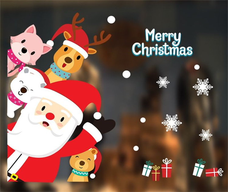 PVC Weihnachtsbaum Wanda UF Kleber Weihnachtsszene Dekoration Fenster statische nicht trockene Kleber heilige Turm Dekoration Aufkleber
