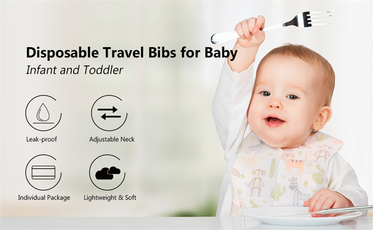 Einweg-Vlies niedliche Karikatur Baby Lätzchen 25 PCs