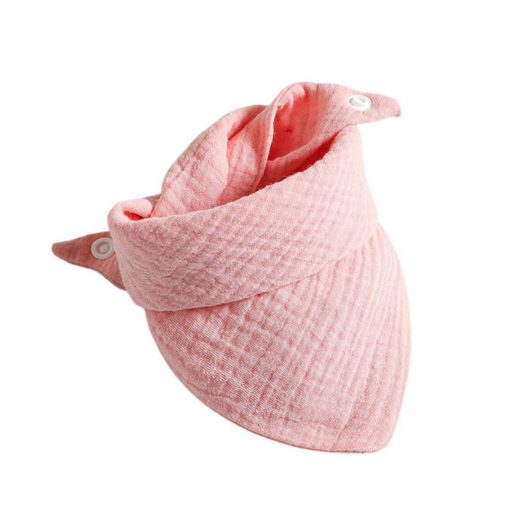 Doppellagige Gaze Baumwolle reine Farbe Baby sabbern Handtuch Lätzchen