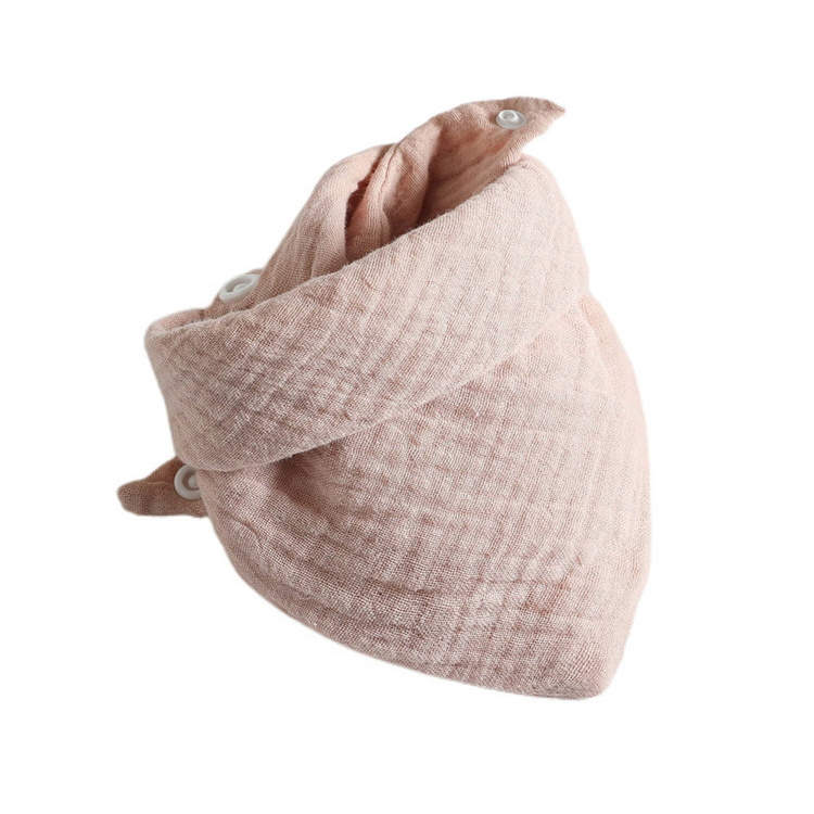 Doppellagige Gaze Baumwolle reine Farbe Baby sabbern Handtuch Lätzchen